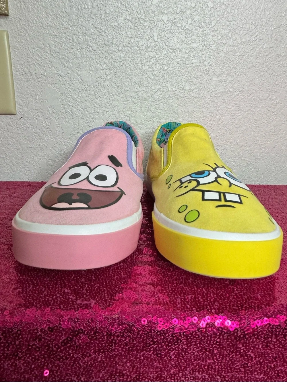 GROUND UP 🧽 Slip-On SPONGE BOB, PATRICK Low Top Sneakers (Women’s 11)